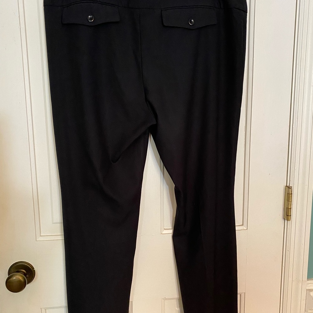 Black INC Pants Wide Waist Band with 3 hook closure. Size 14 Petite.